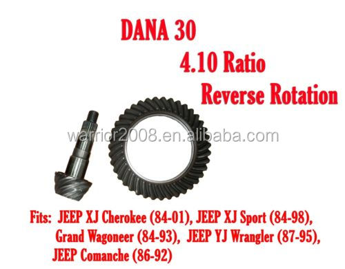 D30410R кольцо и шестерня передач дана 30 XJ/YJ обратный 4,10 подходит для Jeep Cherokee XJ Jeep Wrangler YJ