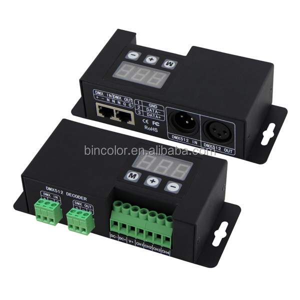 BC-854 RGBW DMX512 декодер RJ45 порт 12 В 24 в 4 канала RGBW led dmx контроллер