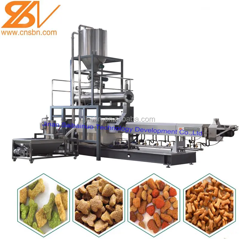 stainless steel full-auto pet food twin screw extruder
