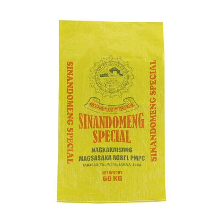 China plastic White Yellow Green Blue 50Kgs Fertilizer Flour Rice Feed Packing Sack PP Woven Bag