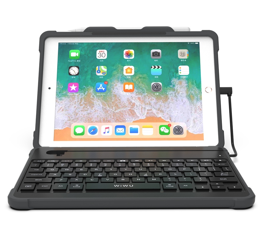 Чехол для клавиатуры WiWU MFI Pad, Беспроводная Bluetooth смарт-клавиатура для pad pro 9,7
