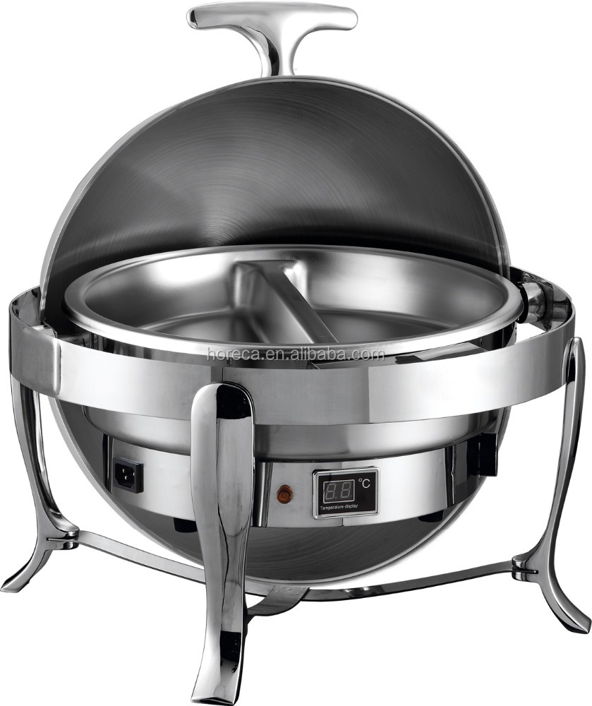 Competitive price indian stainless steel roll top chafing dish electric heater