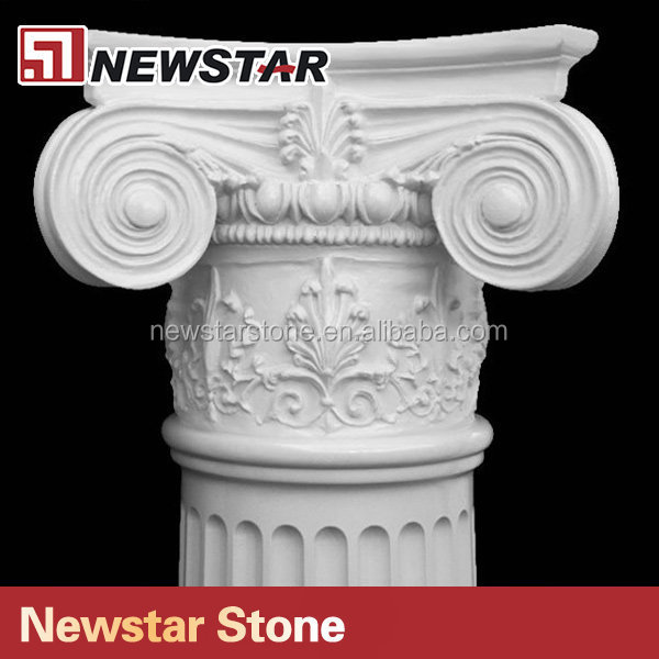 Polished limestone roman pillars for sale