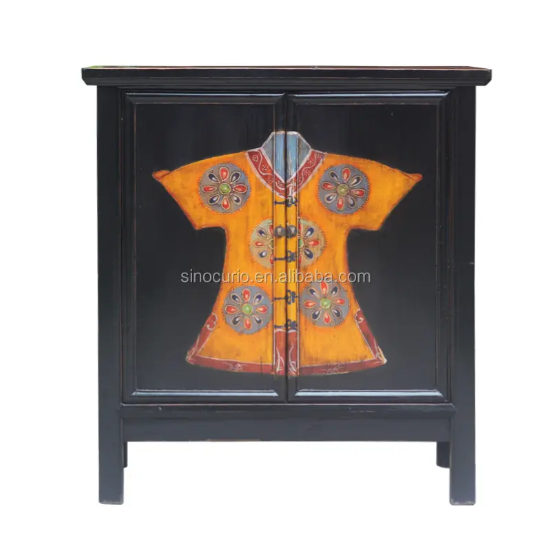 Китайский Состаренный окрашенный шкаф для спальни, античный шкаф Armorie