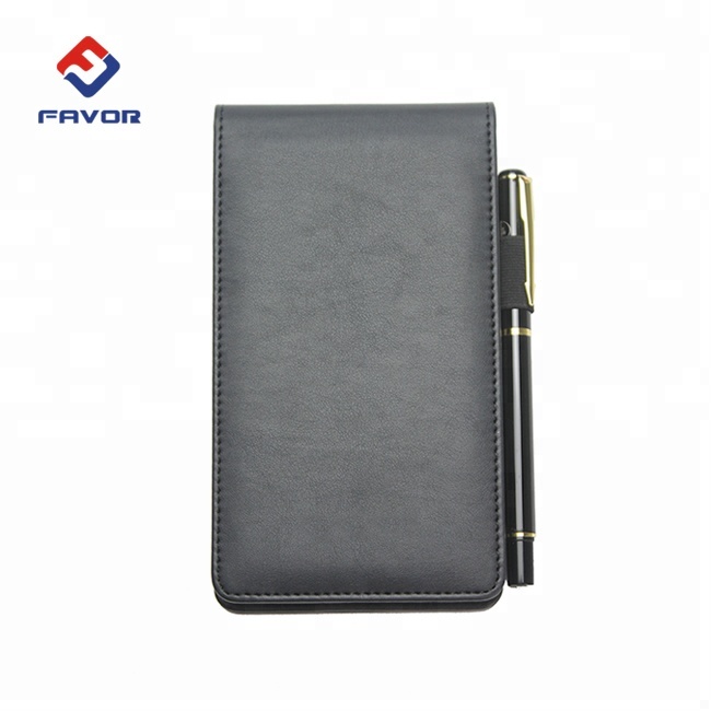 Высокое качество пользовательские перфорированные memo pad mini кожа padfolio
