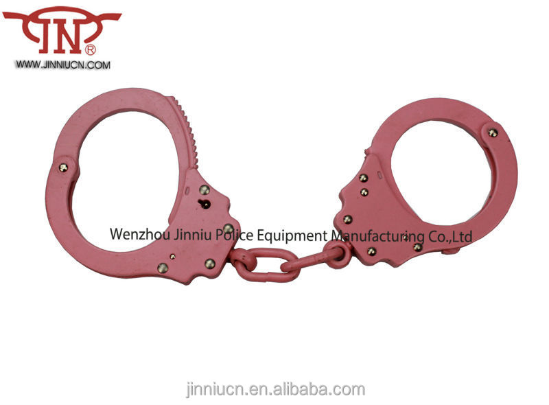 Розовый манжета/углеродистая сталь handcuff/полицейские наручники