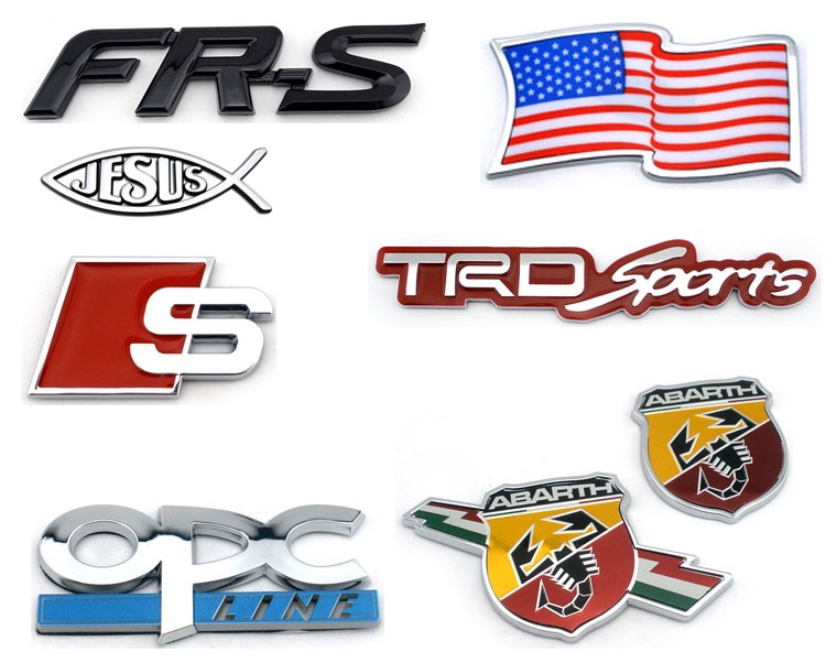 Customize size plastic chrome alphabet letters for car