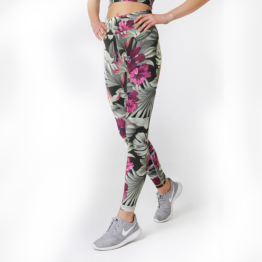 Hot Saling Breathable Fabric Floral Printing Seamless Leggins For Women Custom Pattern Gym Sports Wear