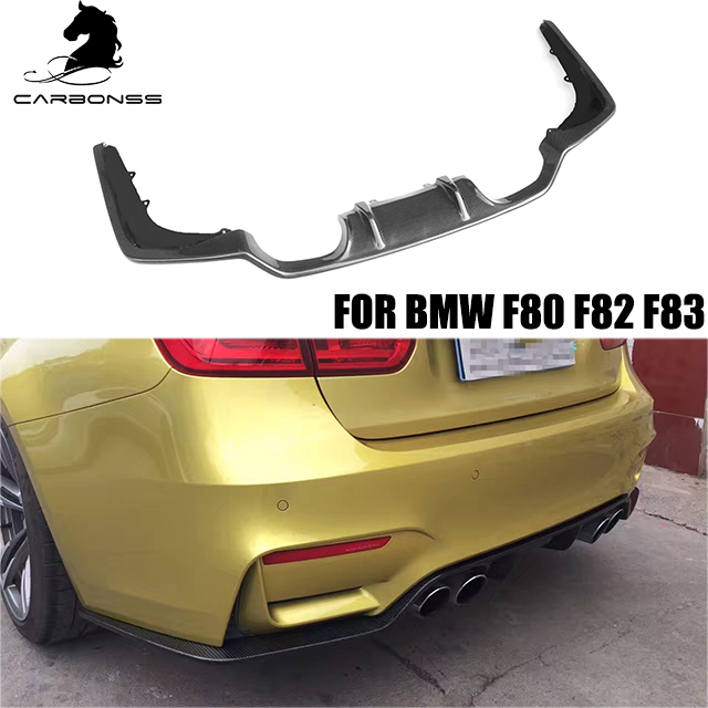 3D тип задний бампер углеродного волокна диффузор для BMW F80 F82 M3 M4 2015 +