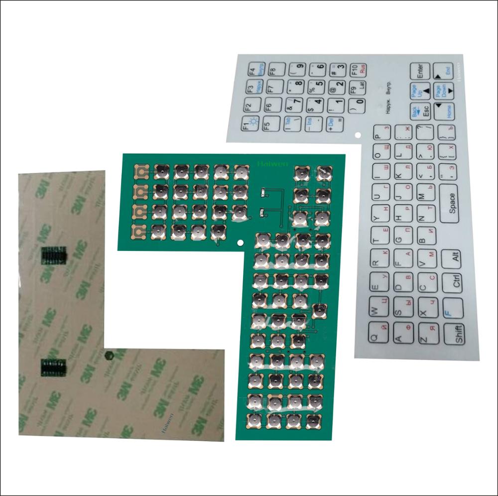 Таможенных водонепроницаемые мембраны клавиатуры PCB с 3 м GT920 клей