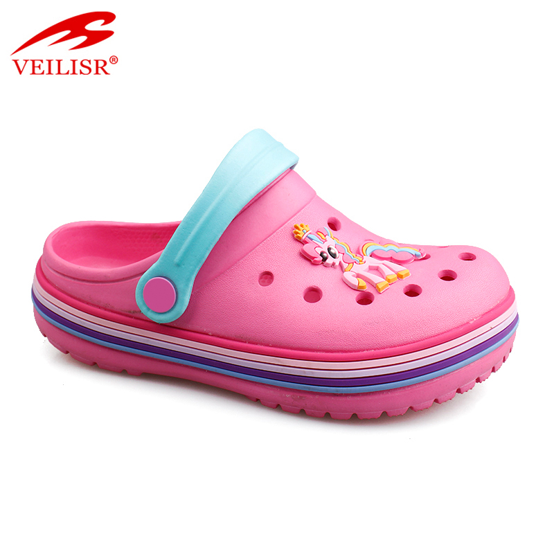 Latest design oem odm Personalized Cute Outdoor summer beach carton style children EVA sandals kids garden clogs