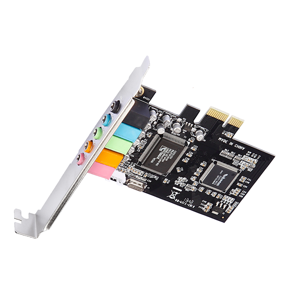 Стерео разъем линейного входа с 3,5 мм Jack черный плата PCI express 6 каналов звуковая карта