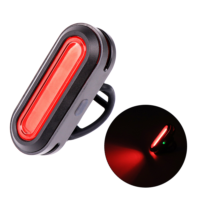 High Quality ABS Material USB Rechargeable COB LED 6 Modes Red Bicycle Tail Light Bike Rear Light
