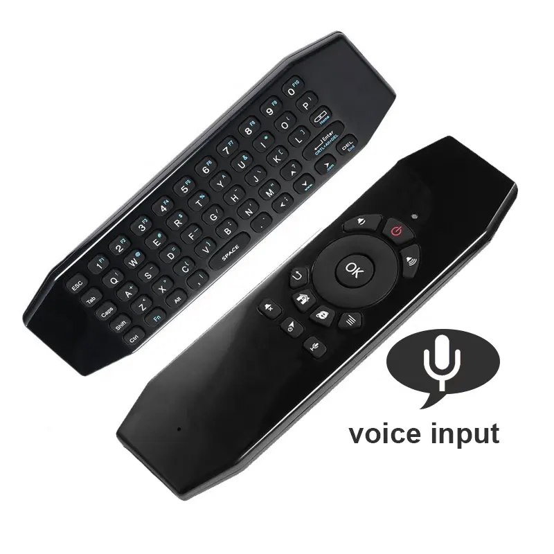 T5 Voice Control with Air Mouse IR learning remote Rechargeable 2.4G keyboard for Google Assistant on Smart tv Android Tv Box