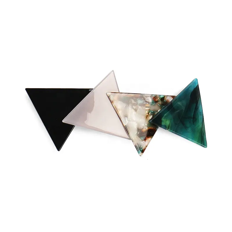 New Fashion Stitching Hair Clip Delicate Barrettes Girls Hair Accessories Interesting Triangle Acetate Hairpin
