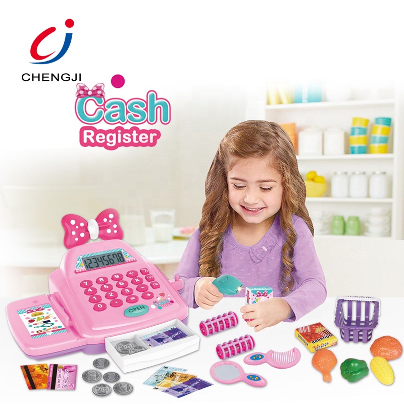 Educational pretend play toy supermarket cash register toys for kids
