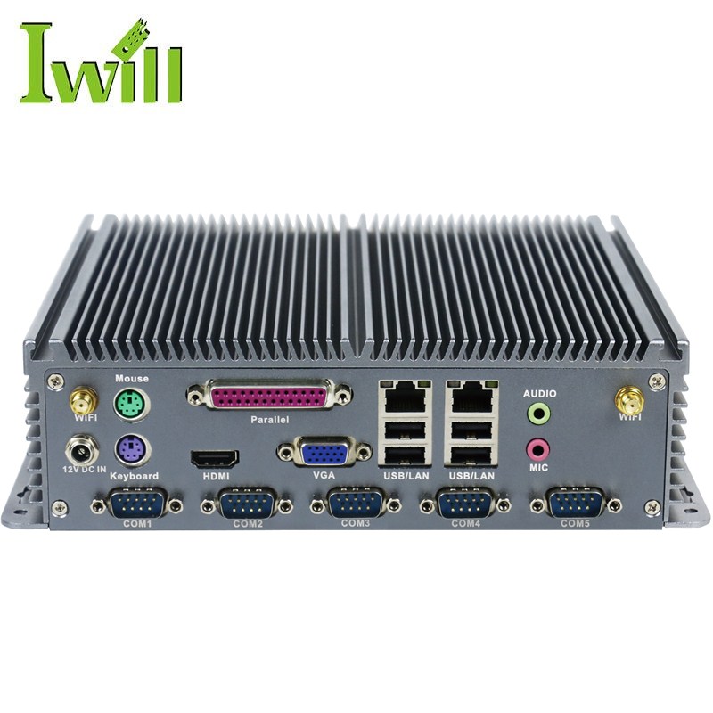 Barebone-система IBOX-206 плюс J1900 безвентиляторный промышленный ПК dual lan с lpt-порта