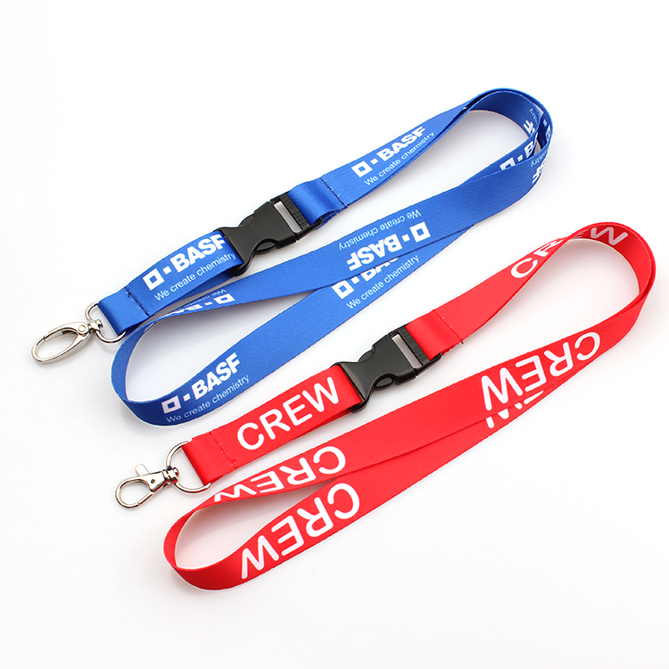 Wholesale custom sublimation printed satin lanyard