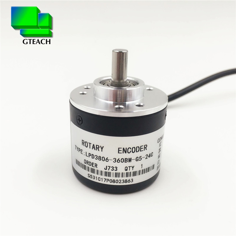 Оптический датчик 360 ppr LPD3806-360BM-G5-24C AB две фазы дополнительных оптических вал 6 мм энкодер 360 импульсов линии