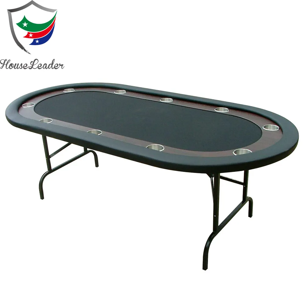 84 inch 10 seat Custom Oval Used Antique Wooden Big Casino Gambling Game Poker Table