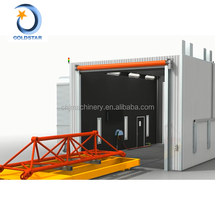 Large steel structure sandblasting booth