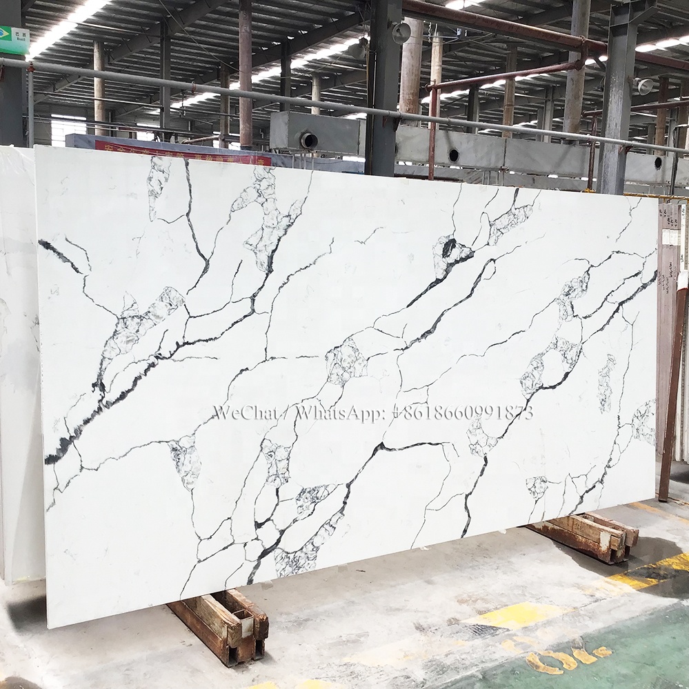 Discount price calacatta quartz stone slab