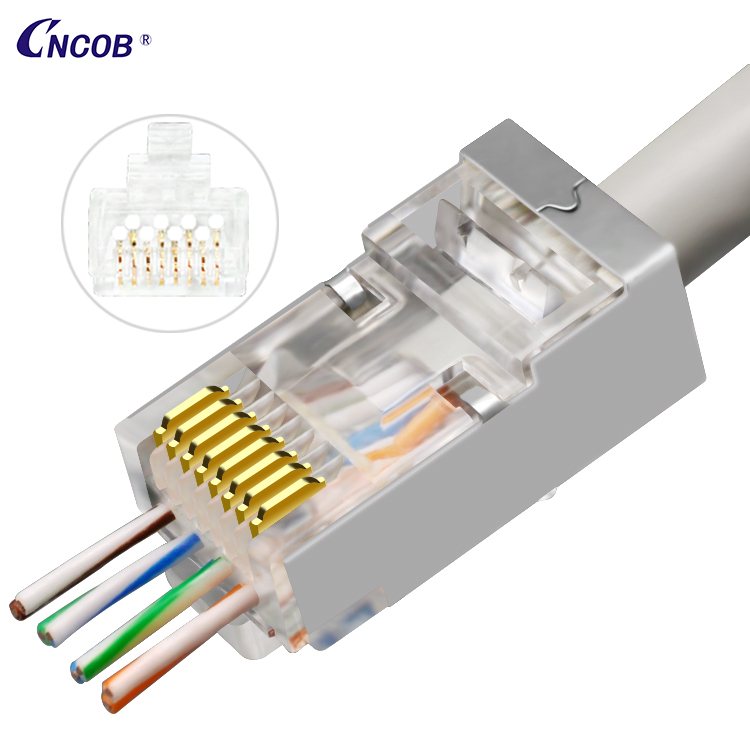 CNCOB производитель продуктов cat5 cat6 ez rj45 разъем FTP ez rj45 разъем