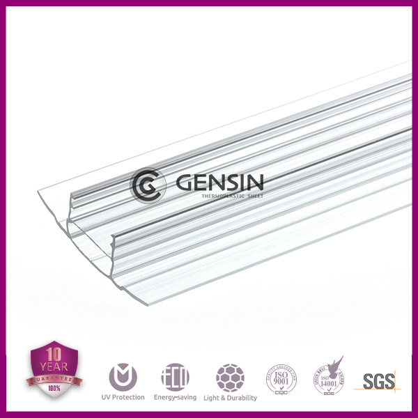 H profile for polycarbonate sheet with hollow pattern