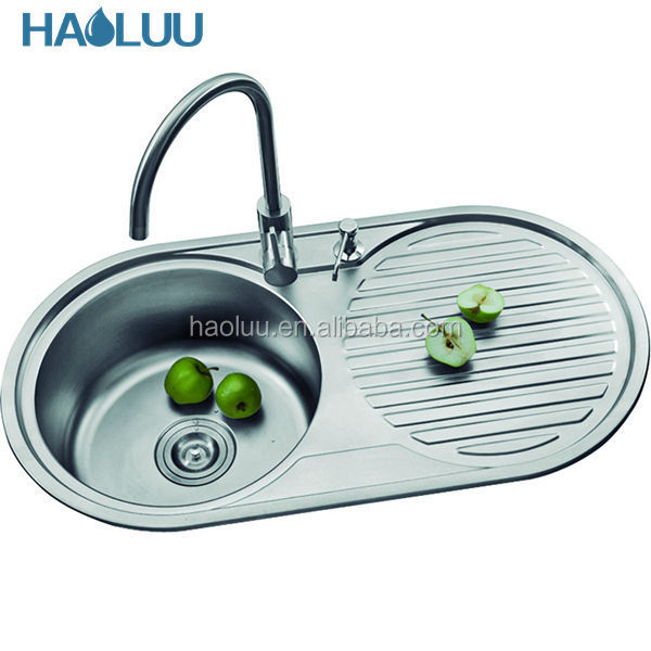 HL61402 круглая одиночная чаша с доской красные кухонные раковины