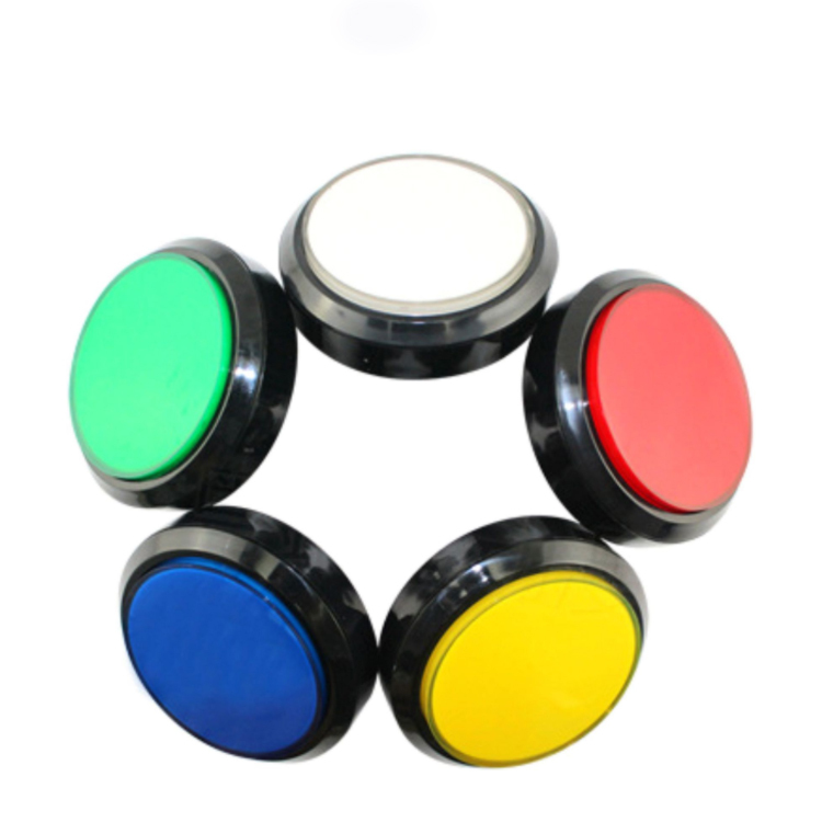 Factory Low Price All Sizes Big 100mm Flat Led Push Button Switch for Arcade