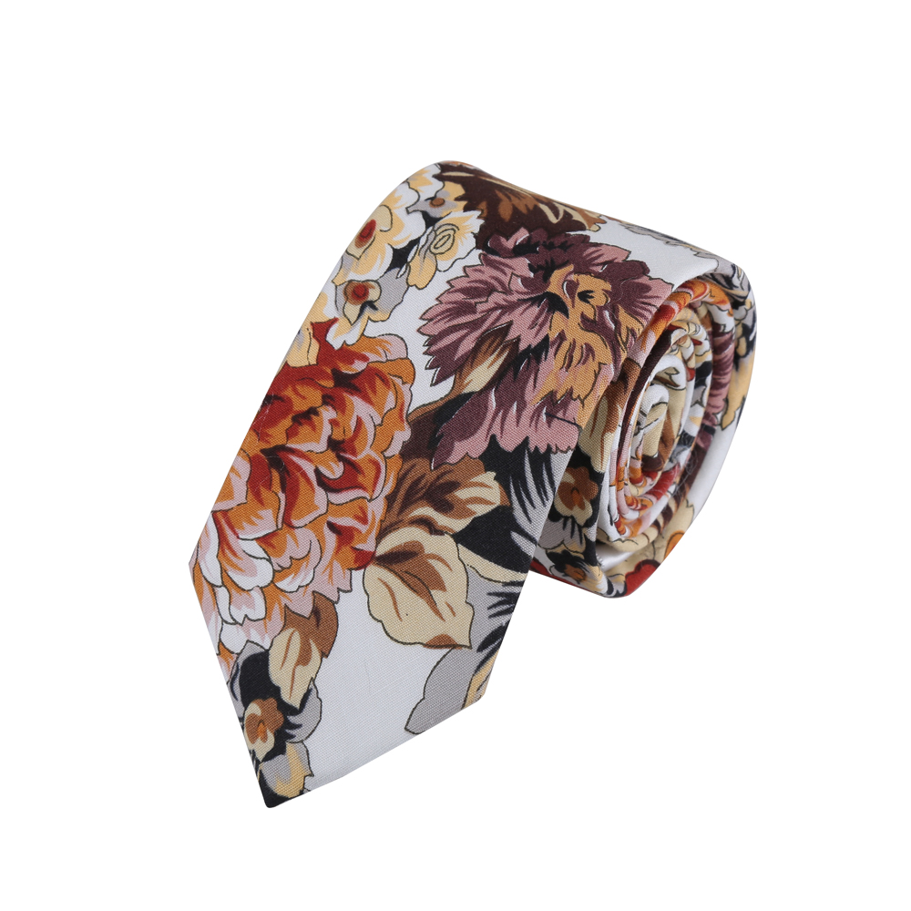 Lasted Custom Personalized New Fashion Floral Cotton Ties for Men