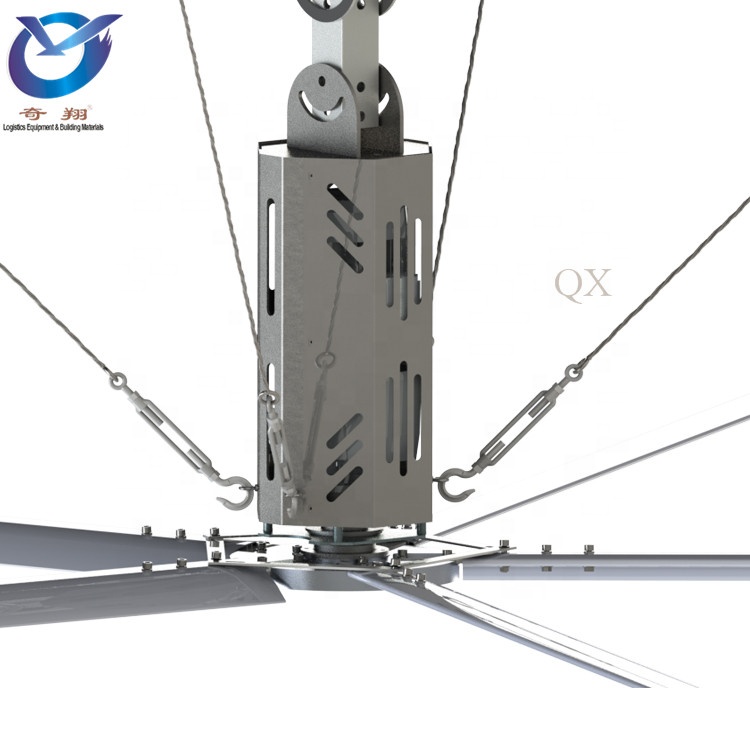 Guangdong QX 24ft HVLS большой вентилятор для баскетбола, стадиона, гимнастики, пищевой Корт, супермаркета