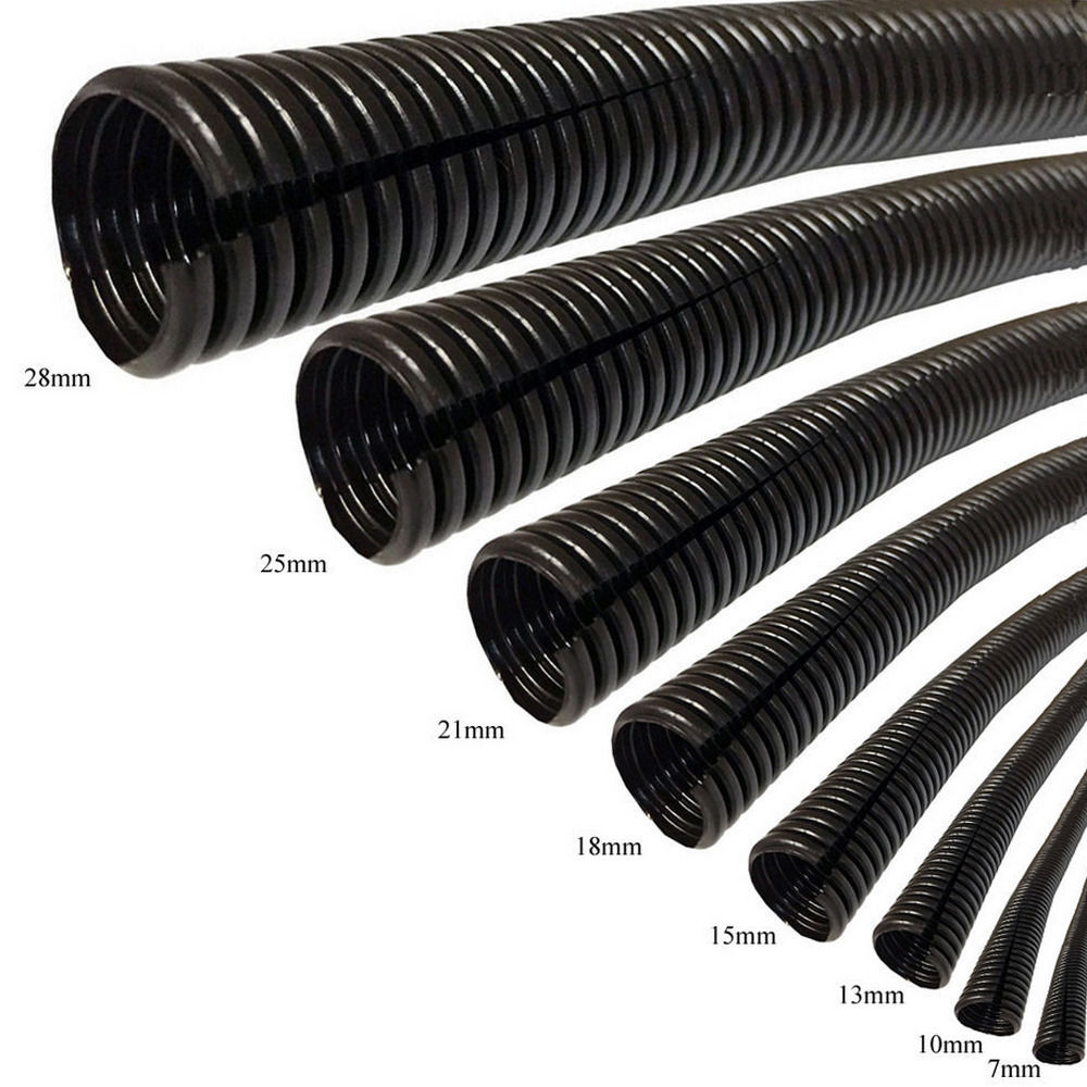 7 10 13 15 18 21 25 28mm Split Loom Wire Flexible Tubing Conduit Hose Cover Car