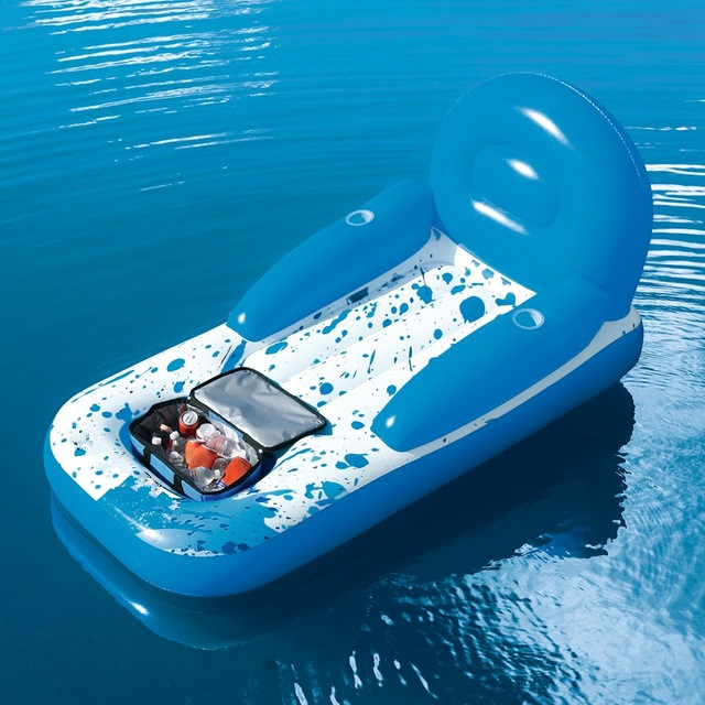 Водное плавающее кресло для бассейна, гигантское надувное кресло-шезлонг, Надувное плавающее синее кресло для бассейна
