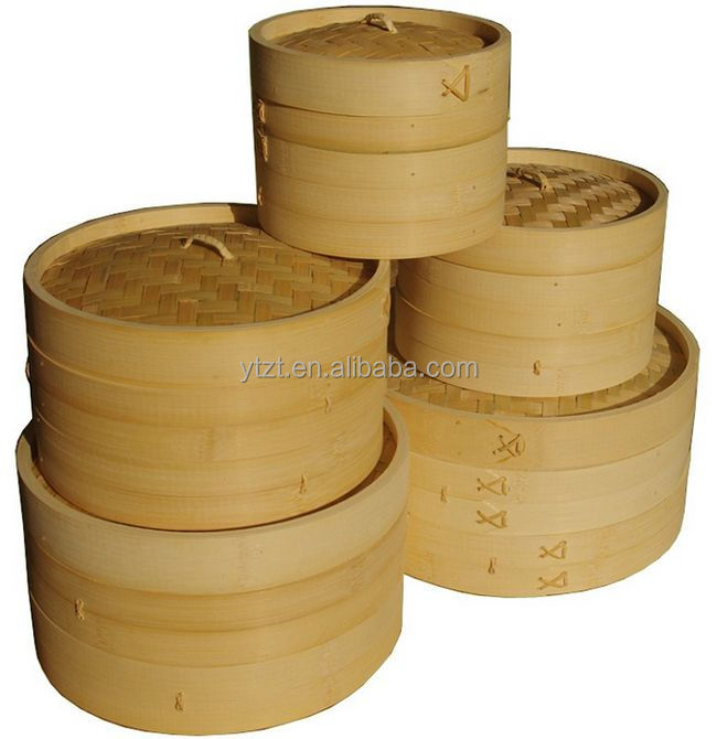 Dimsum & пару клецки бамбуковая корзина посуда