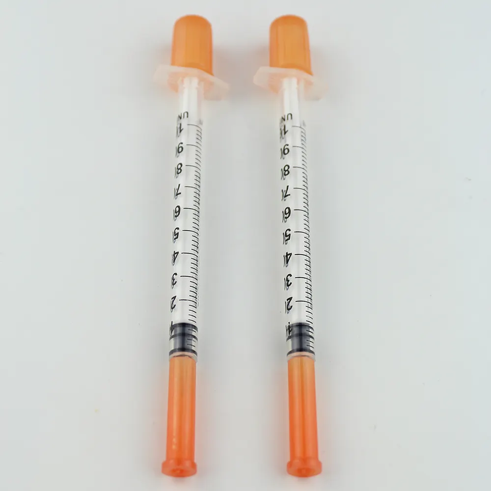 Yellow cap insulin syringe for single use