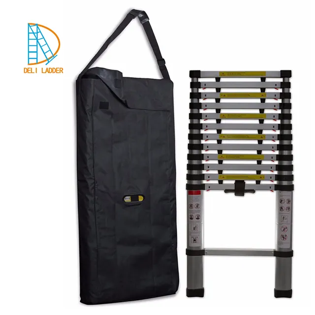 Newest portable Light weight aluminum telescopic step ladder with finger protectors