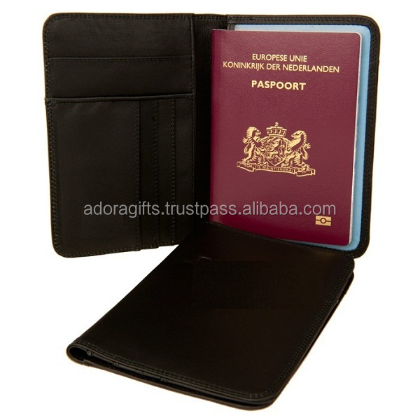 Custom Promotion Gift Genuine Leather Passport Case / Leather Passport Case From Direct Factory In India