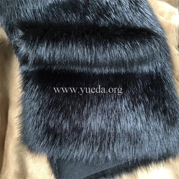 [ Manufacturer ] Black Colour Heavy Faux Fox Fake Fur