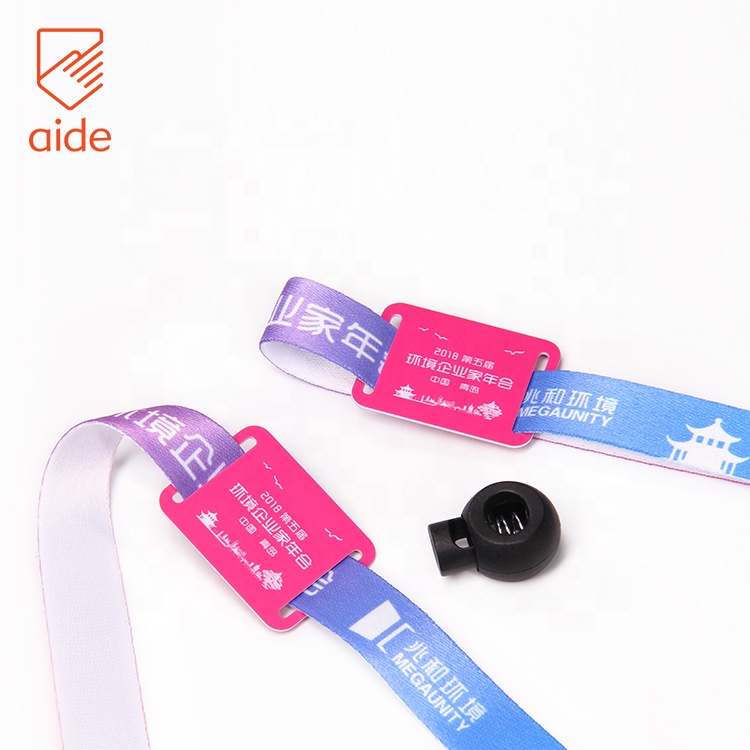 Низкая цена Мягкий Смарт RFID ткань нейлон полиэстер браслет для аквапарка