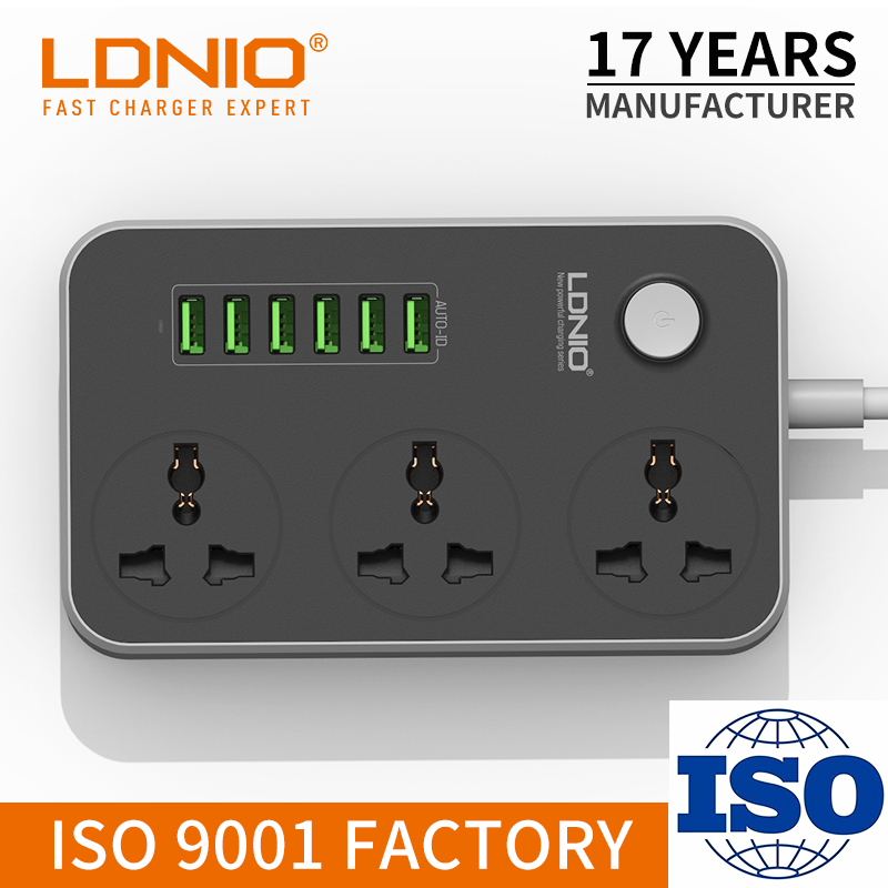 Лидер продаж Универсальный дорожный удлинитель LDNIO с портами USB SC3604