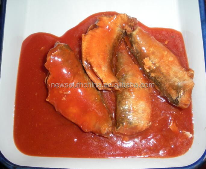 Canned mackerel in tomato sauce 155g and 425g