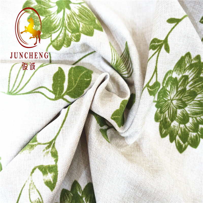 Natural flower flocked polyester linen pillow fabric or finished pillows
