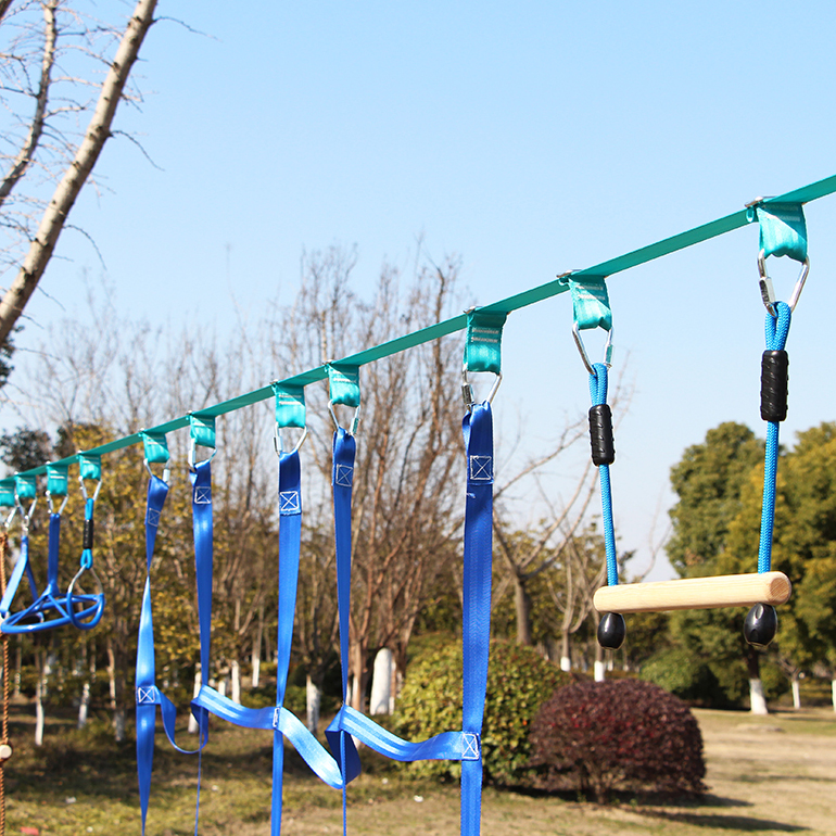 Amazon портативный фитнес ниндзя воин Slackline обезьяна бары препятствия курс дворе для продажи