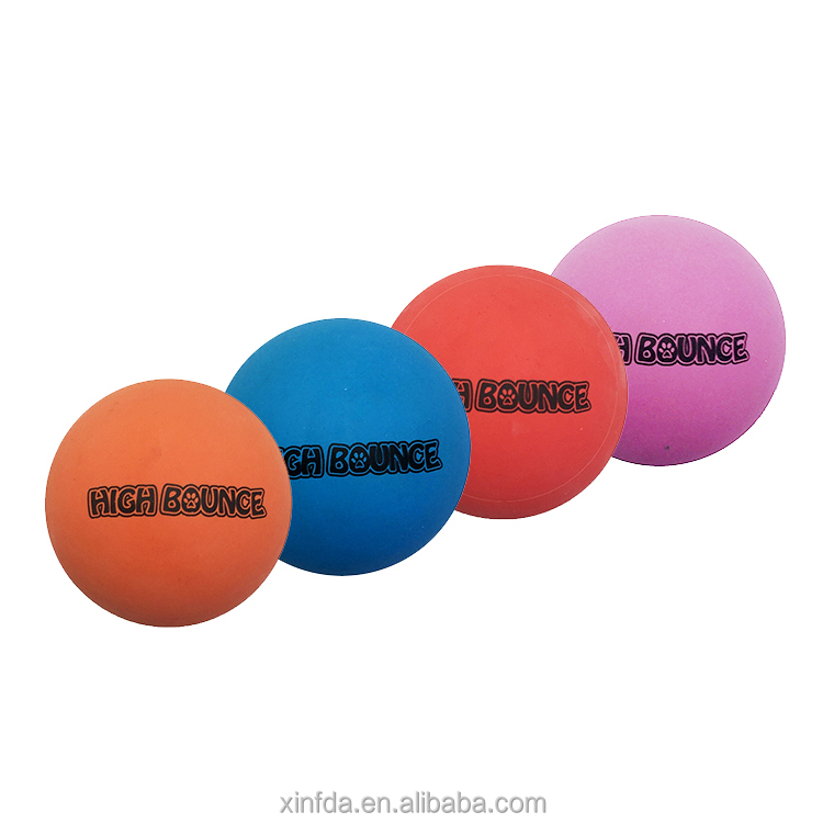 Hot Sale Colorful 50mm 60mm Customized Brand High Bounce Rubber Toy Ball