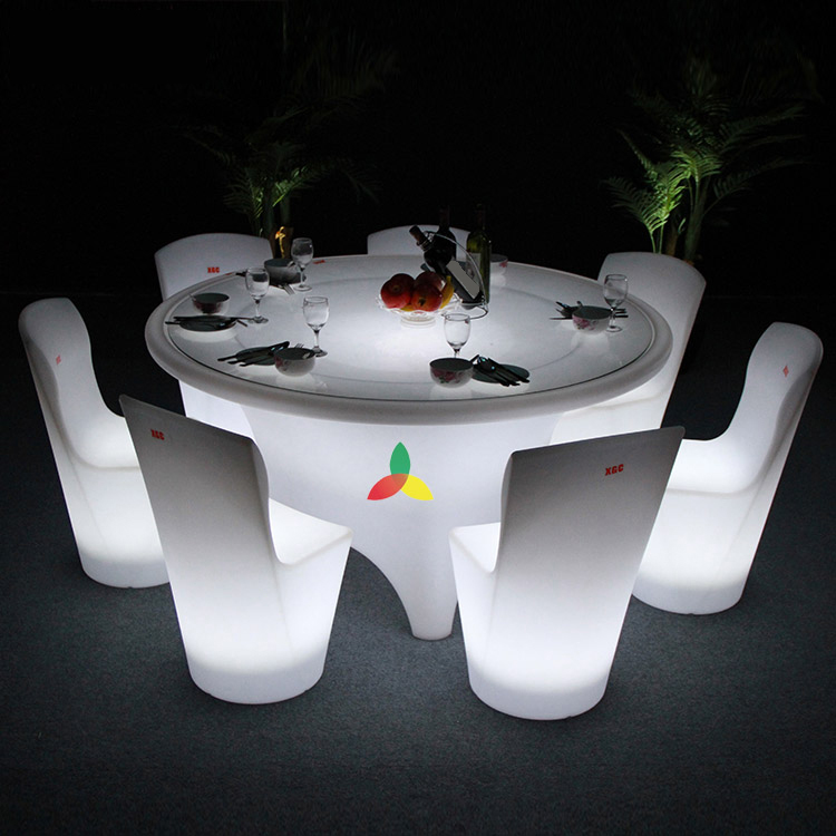 Home furniture iIluminated dining table living room Led round LARGE table