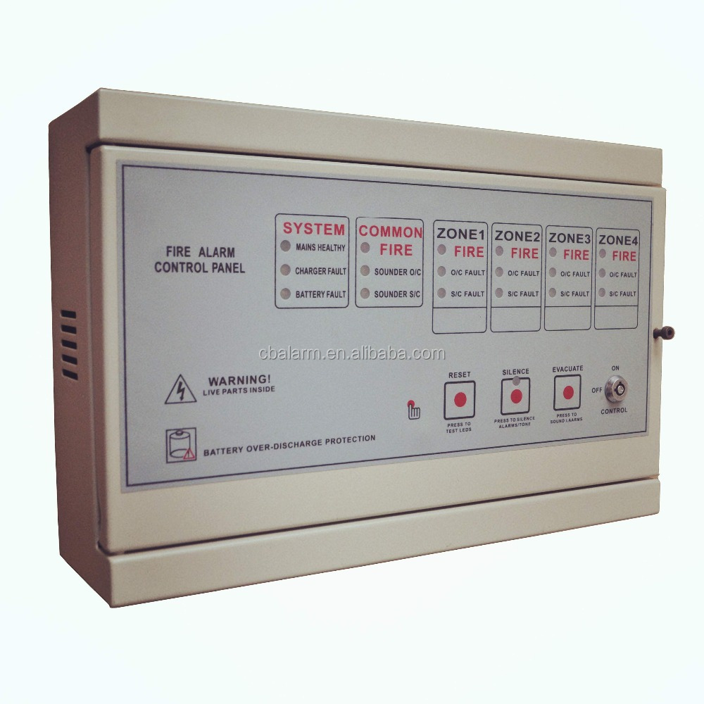 Fire conventional 4 zone fire alarm annunciator panel