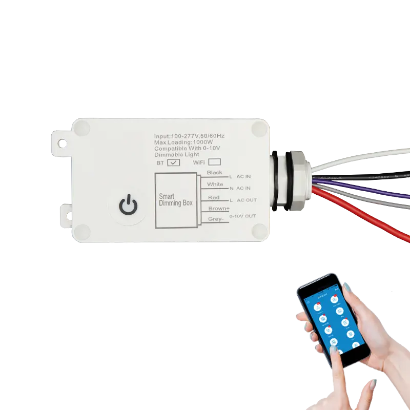 120V 220V 12V 24V 2000W Max Output Tuya Wifi BT Smart Control Water Proof 0-10V Triac LED Dimmer Switch For Outdoor