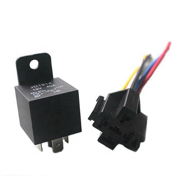 JD2912/JD1914 автомобильное реле 12 V/24 V/36 V/48 V/60 V/72 V 40A реле 4-контактный разъем 5-контактный разъем с кабелем разъем