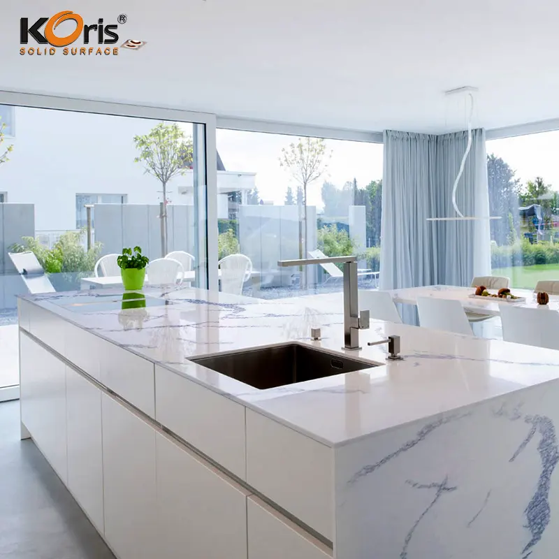 Artificial marble Calaeatta White solid surface
